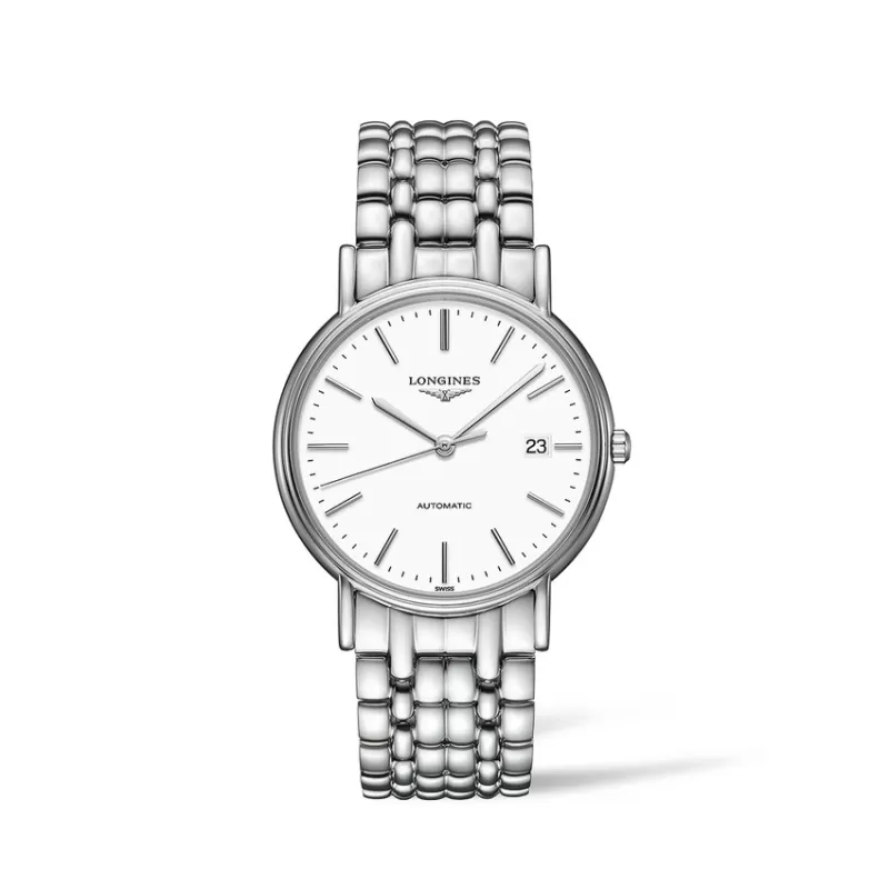 LONGINES PRESENCE AUTOMATIC WATCH IN STAINLESS STEEL WITH WHITE