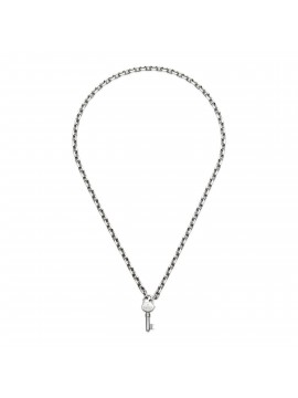 GUCCI TRADEMARK SILVER CHAIN ​​NECKLACE WITH KEY
