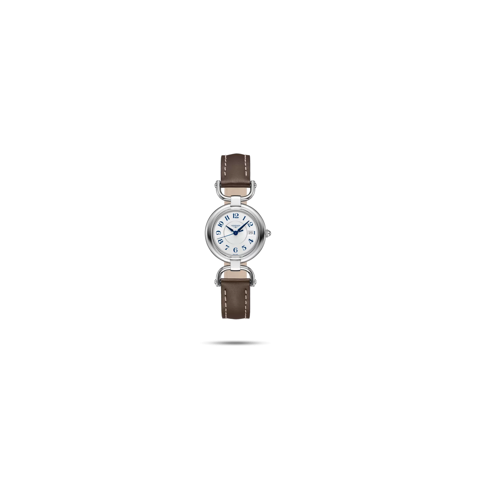 LONGINES EQUESTRIAN ARAB NUMBERS AND BROWN LEATHER STRAPS