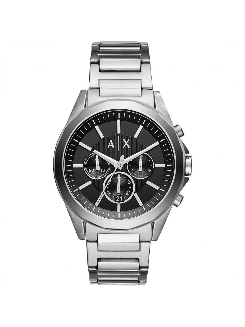 armani exchange black chronograph watch